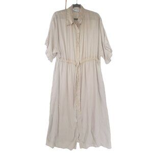 One Season Australila Women's Short Sleeve Maxi Dress Tan Size S